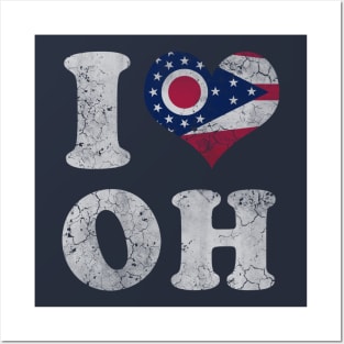 I Heart Flag of Ohio Posters and Art